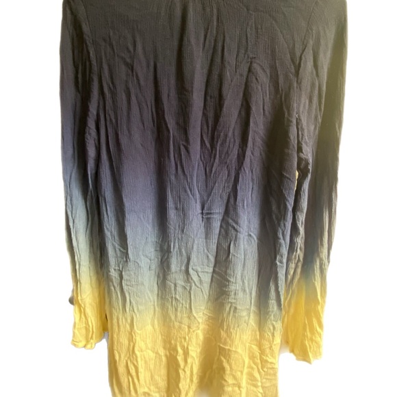 Blu Pepper Blue and Cream Ombre Blouse with blue tassels. Size M - Picture 5 of 8